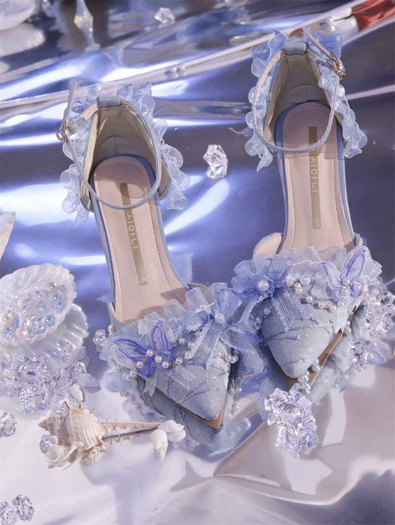 Ximeng Lolita - Deep Sea Hospital - Plus Size Wedding Lolita Bridal Shoes Customized Heels - Image 3