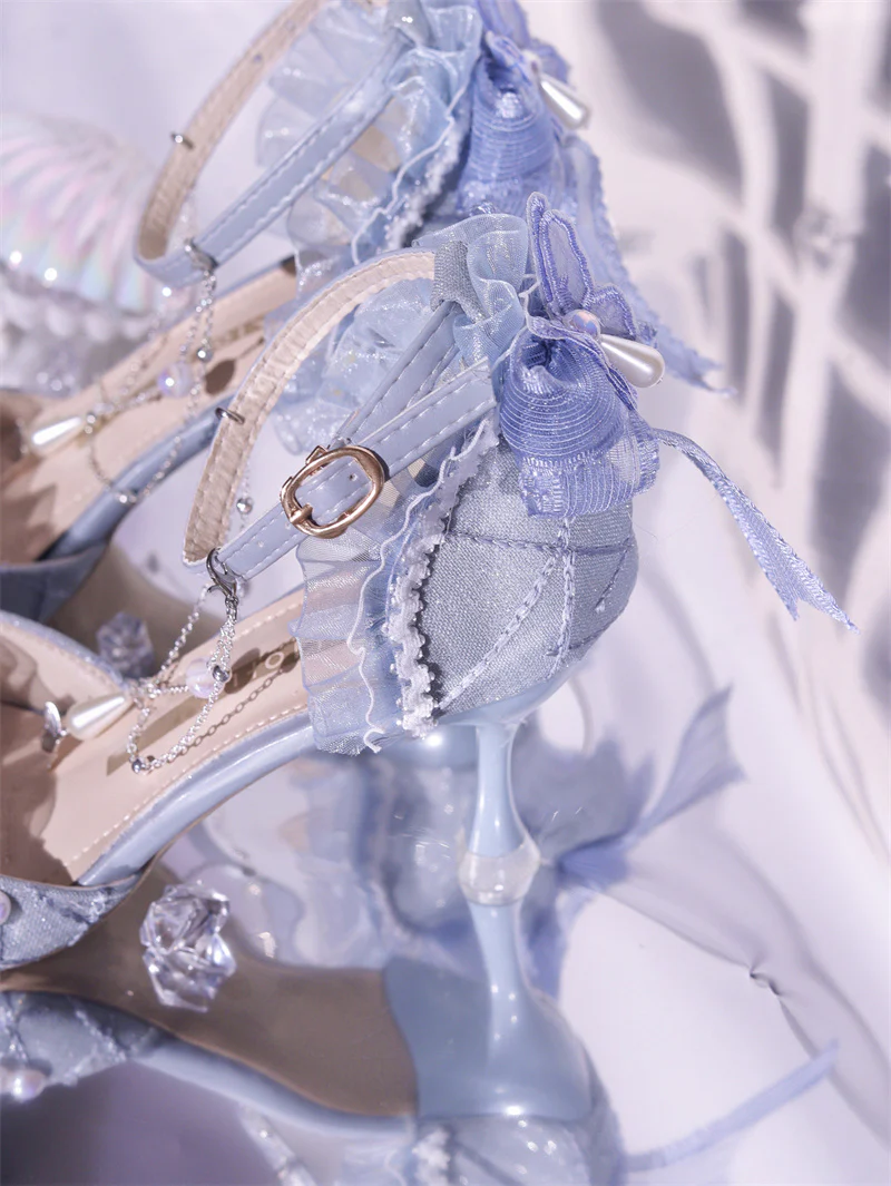 Ximeng Lolita - Deep Sea Hospital - Plus Size Wedding Lolita Bridal Shoes Customized Heels - Image 30