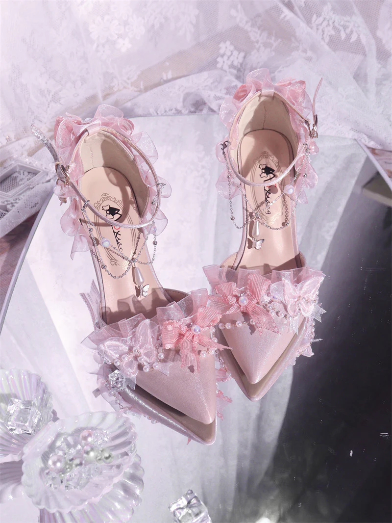 Ximeng Lolita - Deep Sea Hospital - Plus Size Wedding Lolita Bridal Shoes Customized Heels - Image 35