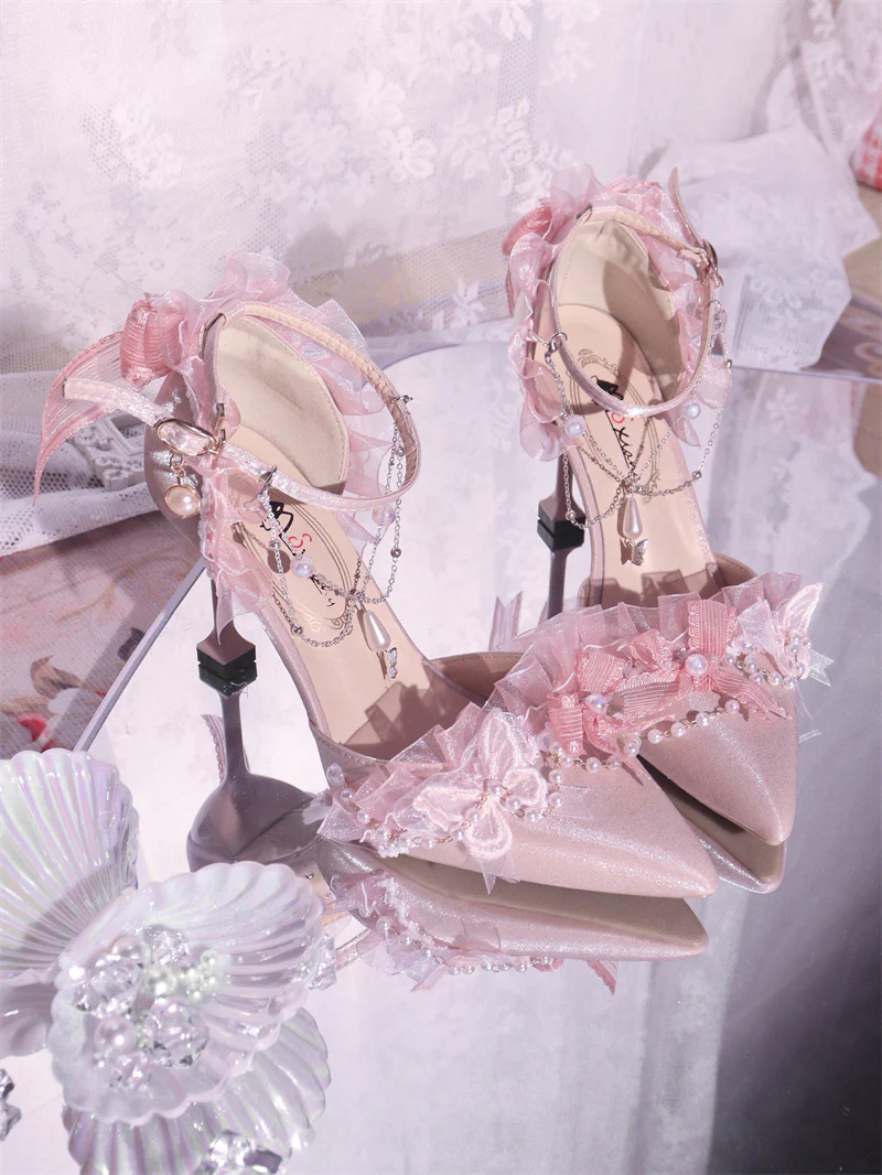 Ximeng Lolita - Deep Sea Hospital - Plus Size Wedding Lolita Bridal Shoes Customized Heels - Image 36