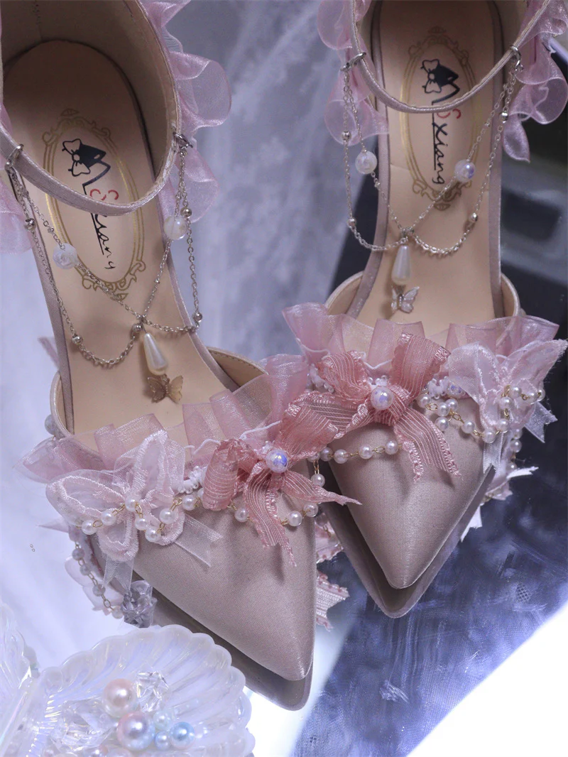 Ximeng Lolita - Deep Sea Hospital - Plus Size Wedding Lolita Bridal Shoes Customized Heels - Image 40