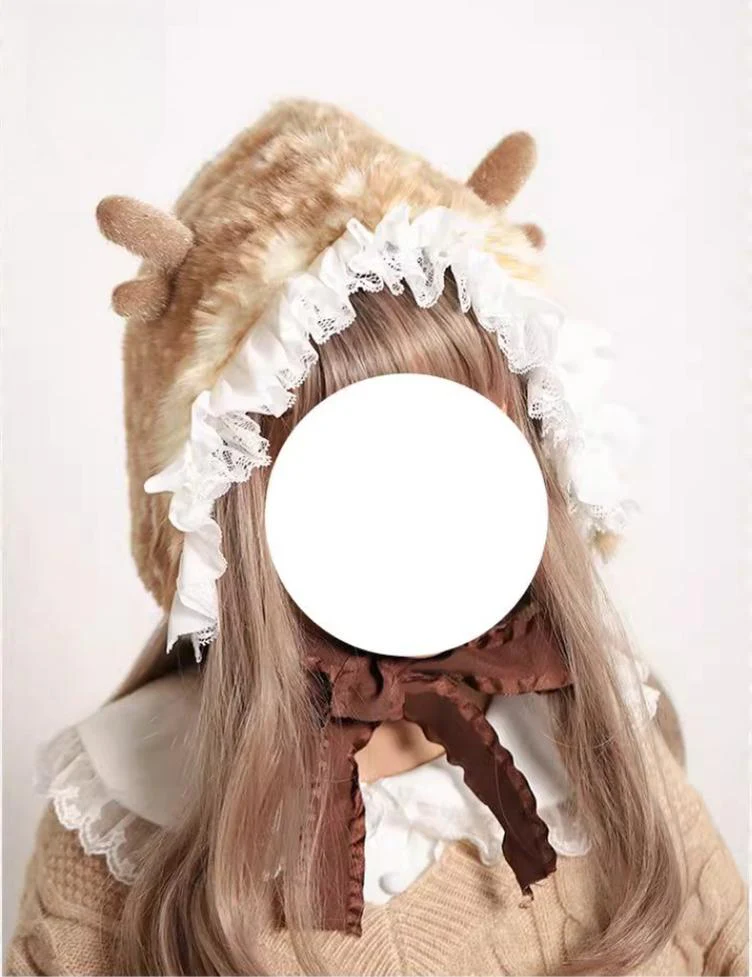 The Accessories' Story - Plush Kawaii Lolita Winter Hat, Deer Ear - Image 8