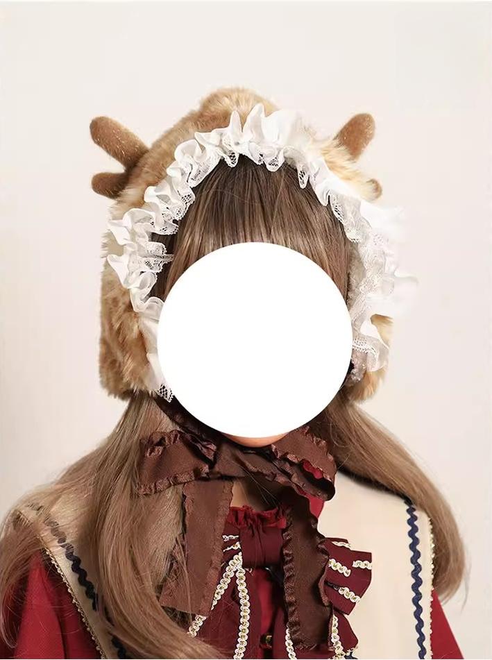 The Accessories' Story - Plush Kawaii Lolita Winter Hat, Deer Ear - Image 9