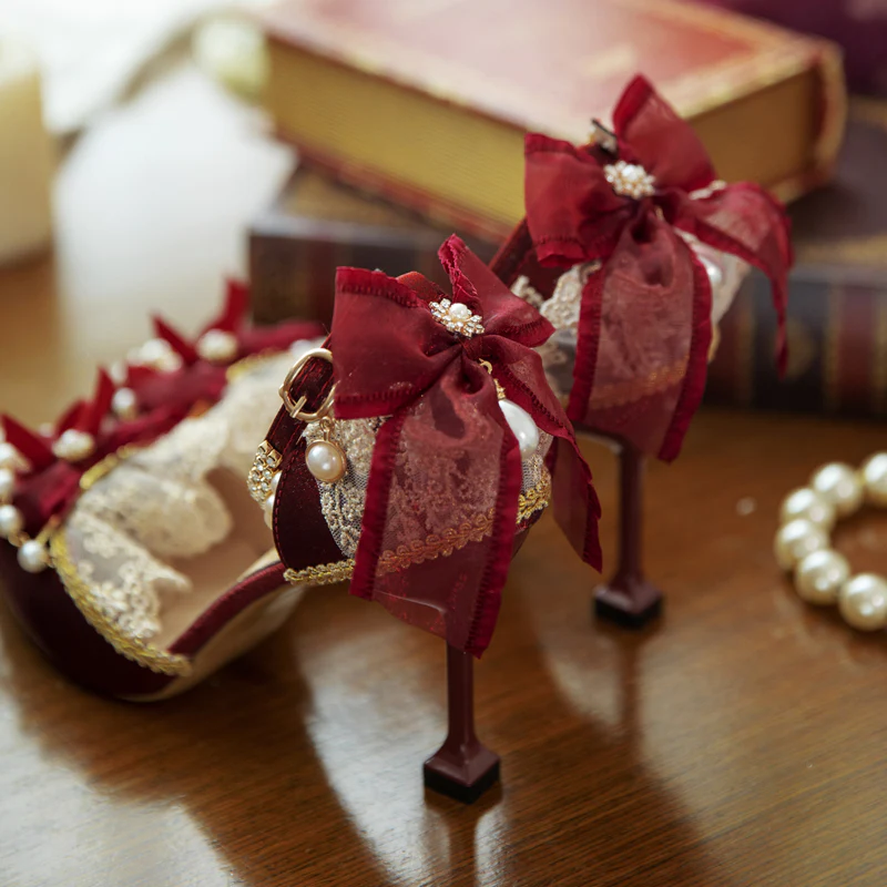 One Night - Pointy Toe Wedding Bride Lolita Heels - Image 3