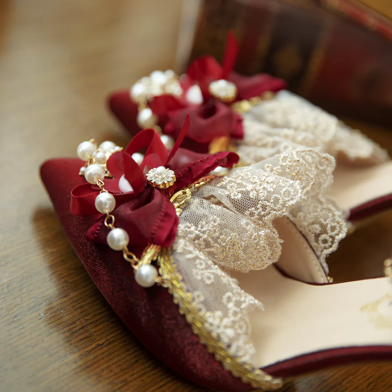 One Night - Pointy Toe Wedding Bride Lolita Heels - Image 4