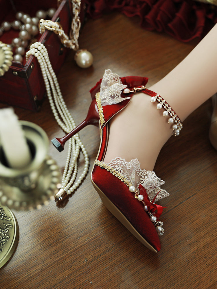 One Night - Pointy Toe Wedding Bride Lolita Heels - Image 5
