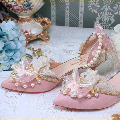 One Night - Pointy Toe Wedding Bride Lolita Heels - Image 9