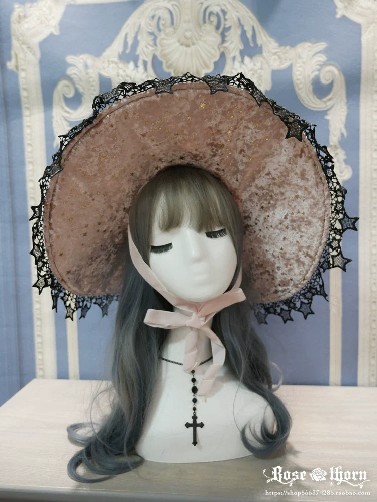 Rose Thorn - Polar Night Sky - Halloween Gorgeous Gilding Lolita Witch Hat - Image 23