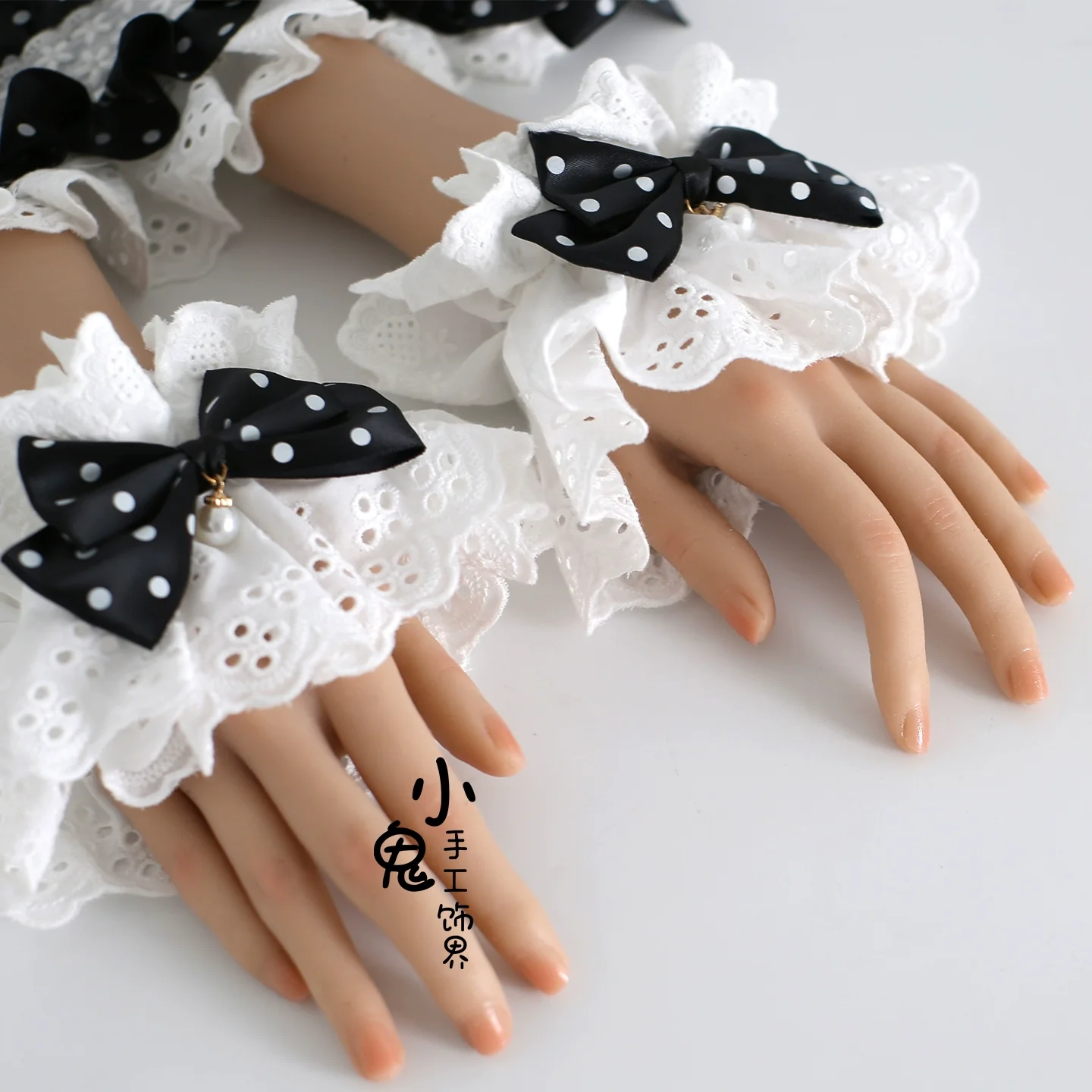 Xiaogui - Polka Dot Lolita Headdress, Detachable Bunny Ear - Image 13