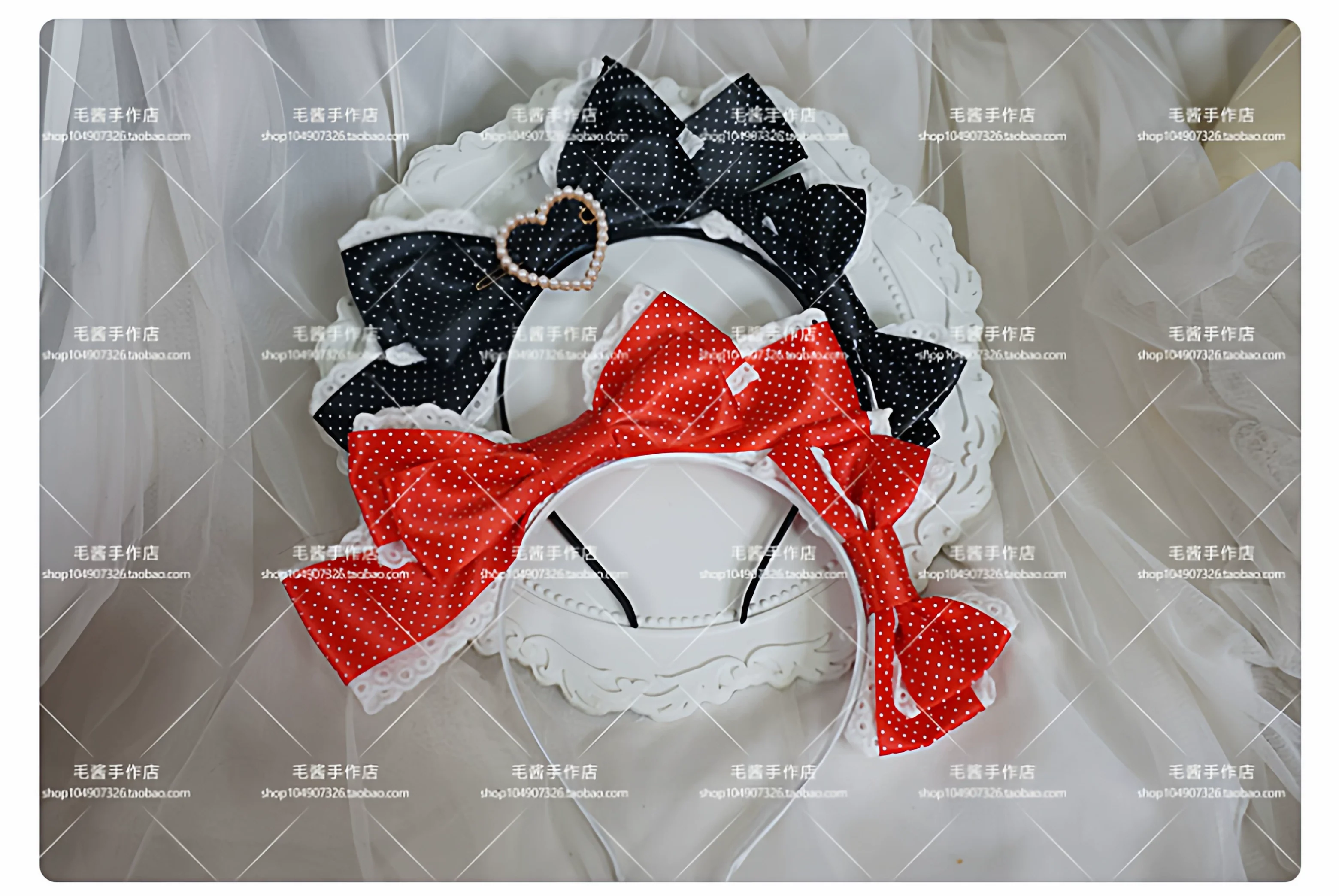 Polka Dot Lolita KC, Heart-shaped Decoration - Image 11