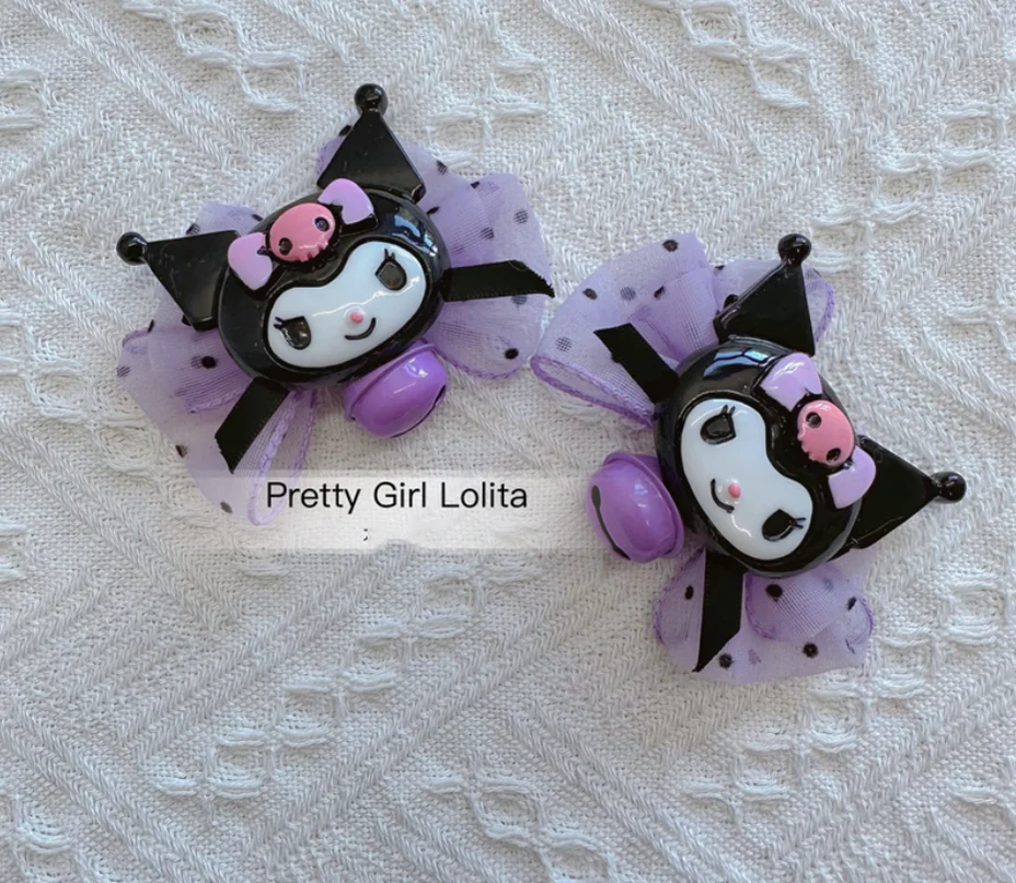 Purple Black Cartoon Kulomi - Kid Lolita Accessory Clips and Cane - Image 6