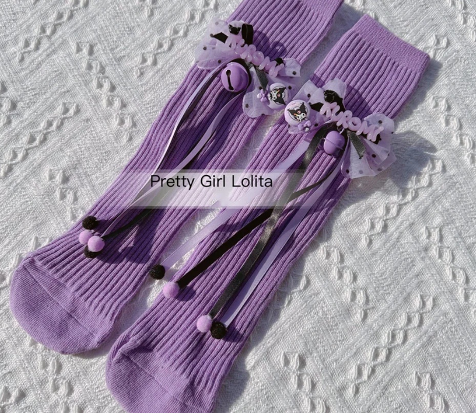 Purple Black Cartoon Kulomi - Kid Lolita Accessory Clips and Cane - Image 8