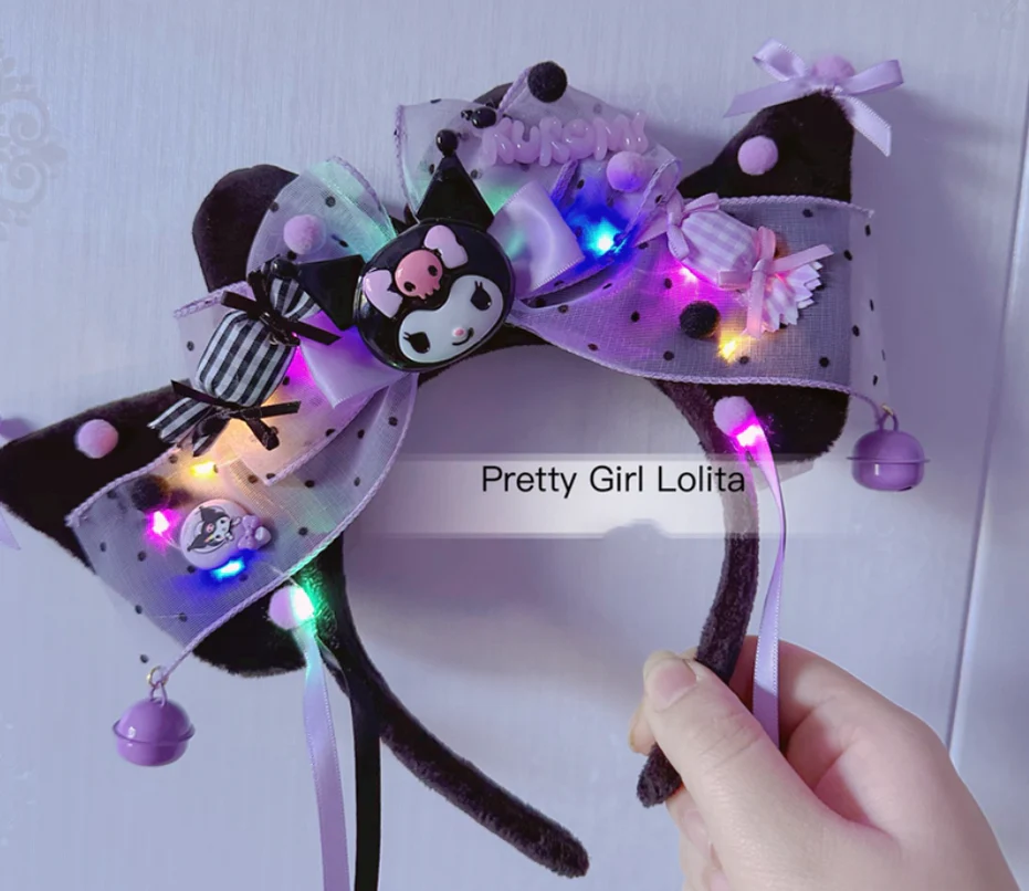 Purple Black Cartoon Kulomi - Kid Lolita Accessory Clips and Cane - Image 9