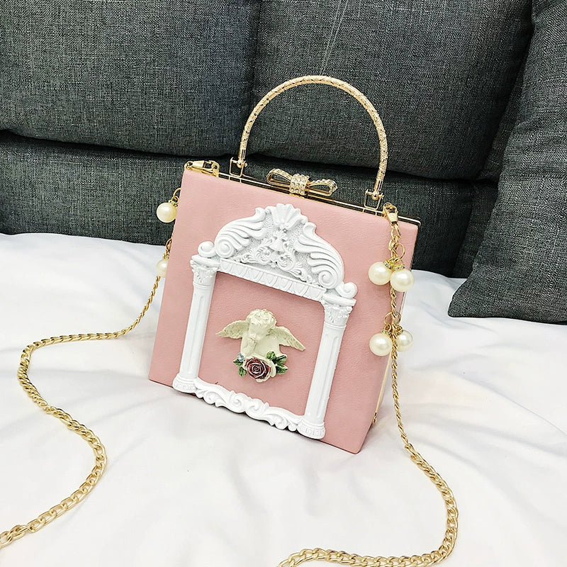 Prime Sister - Gothic Lolita Retro Bag Baroque Square Crossbody Bag - Image 13
