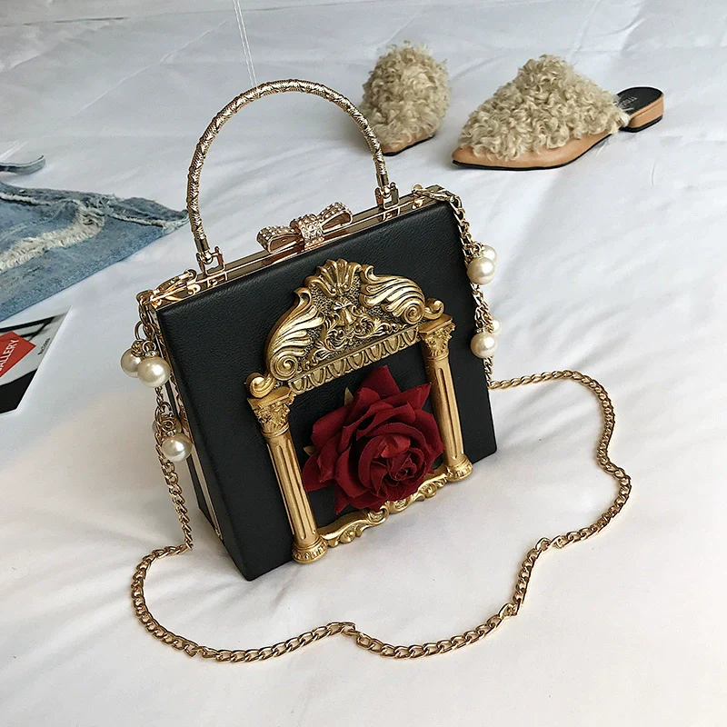 Prime Sister - Gothic Lolita Retro Bag Baroque Square Crossbody Bag - Image 18