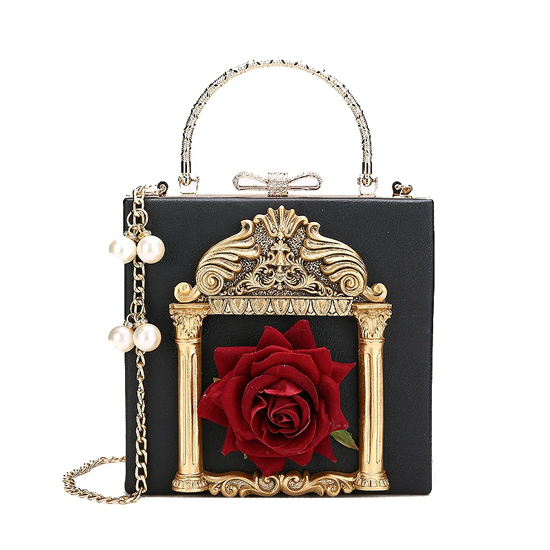 Prime Sister - Gothic Lolita Retro Bag Baroque Square Crossbody Bag - Image 5
