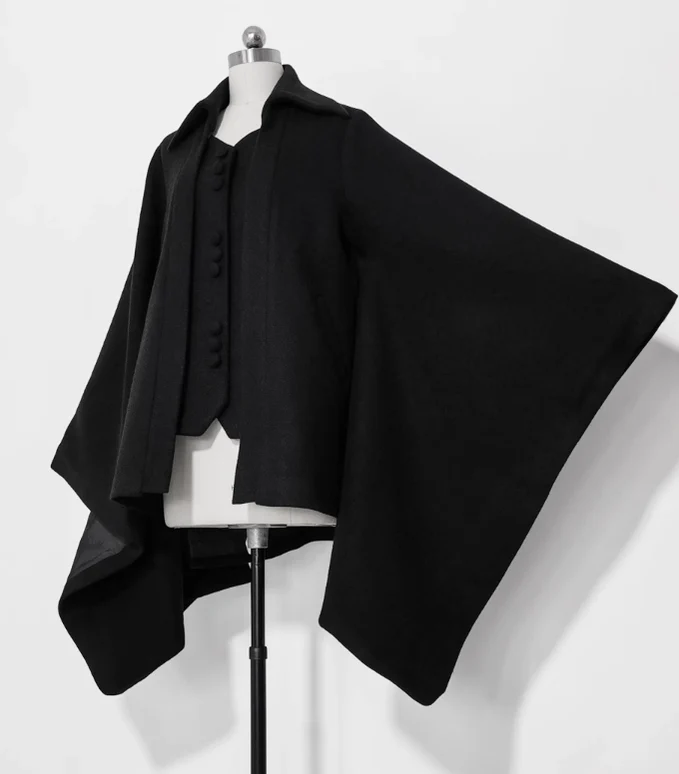 ShenYao - Ouji Lolita Winter Black Long Coat - Image 10