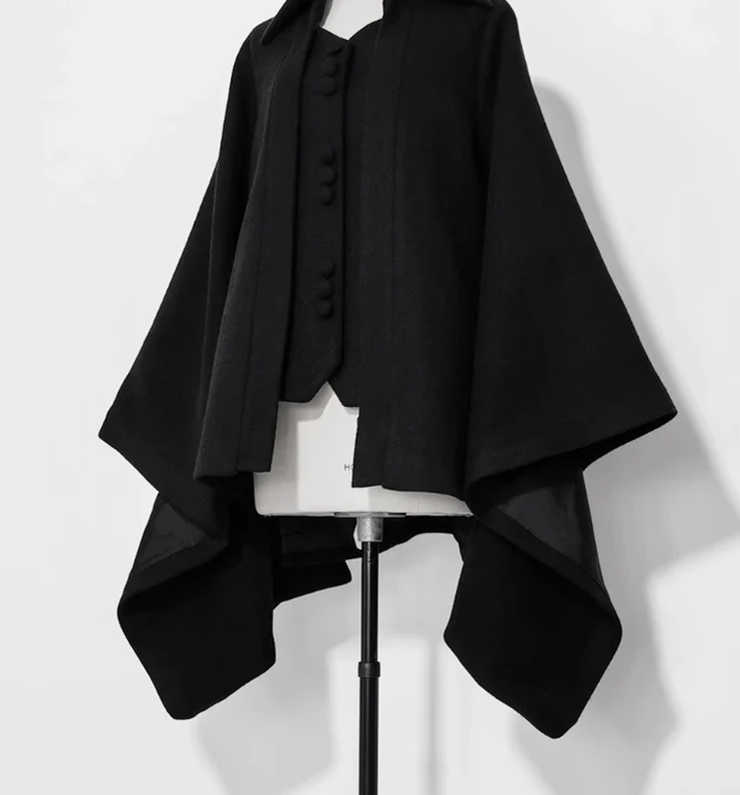 ShenYao - Ouji Lolita Winter Black Long Coat - Image 9