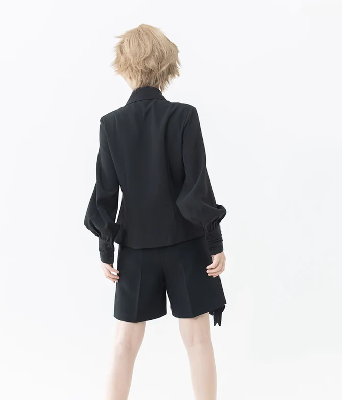ShenYao - Ouji Vintage Lolita Black Bow Shorts - Image 3