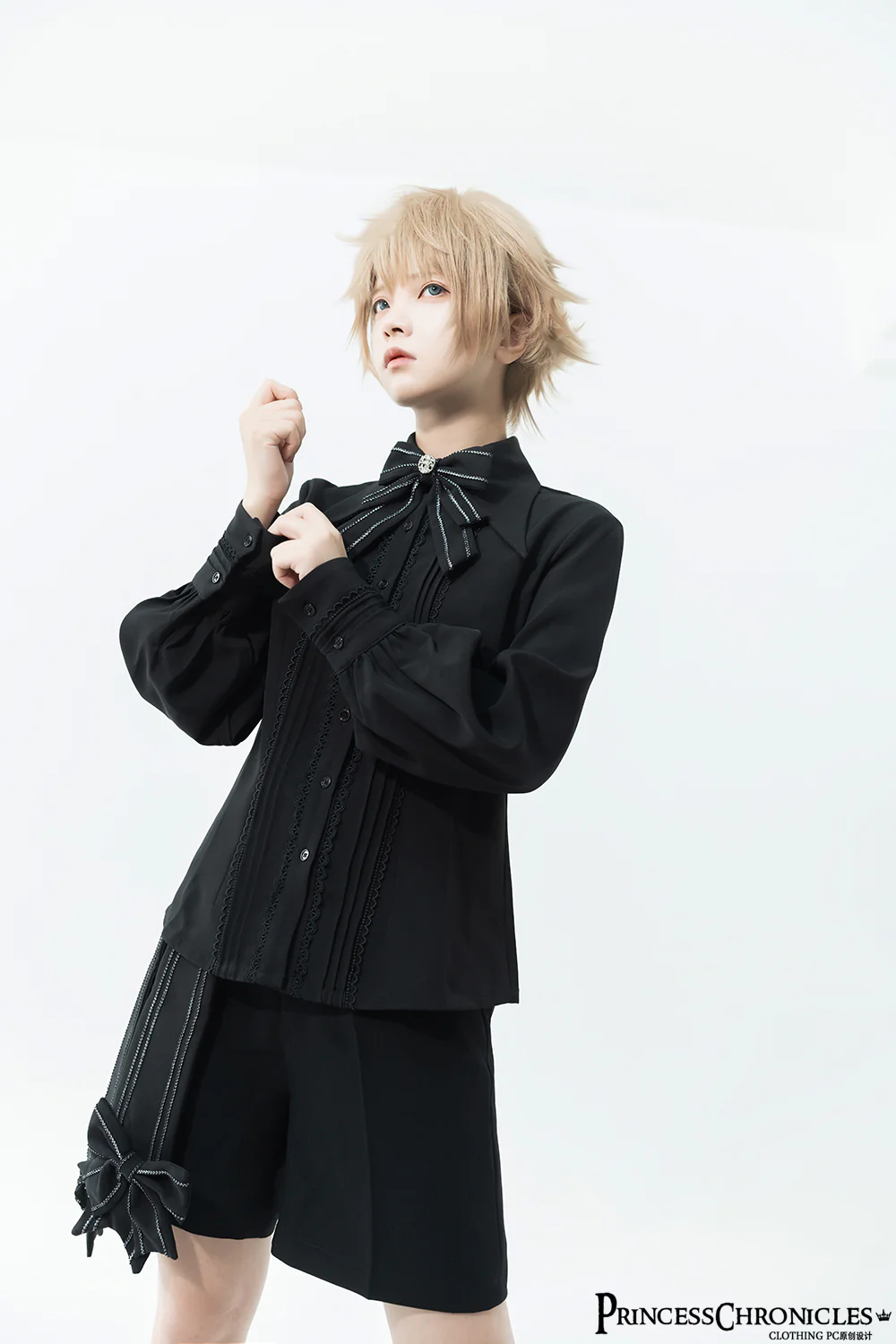 ShenYao - Ouji Vintage Lolita Black Bow Shorts - Image 5