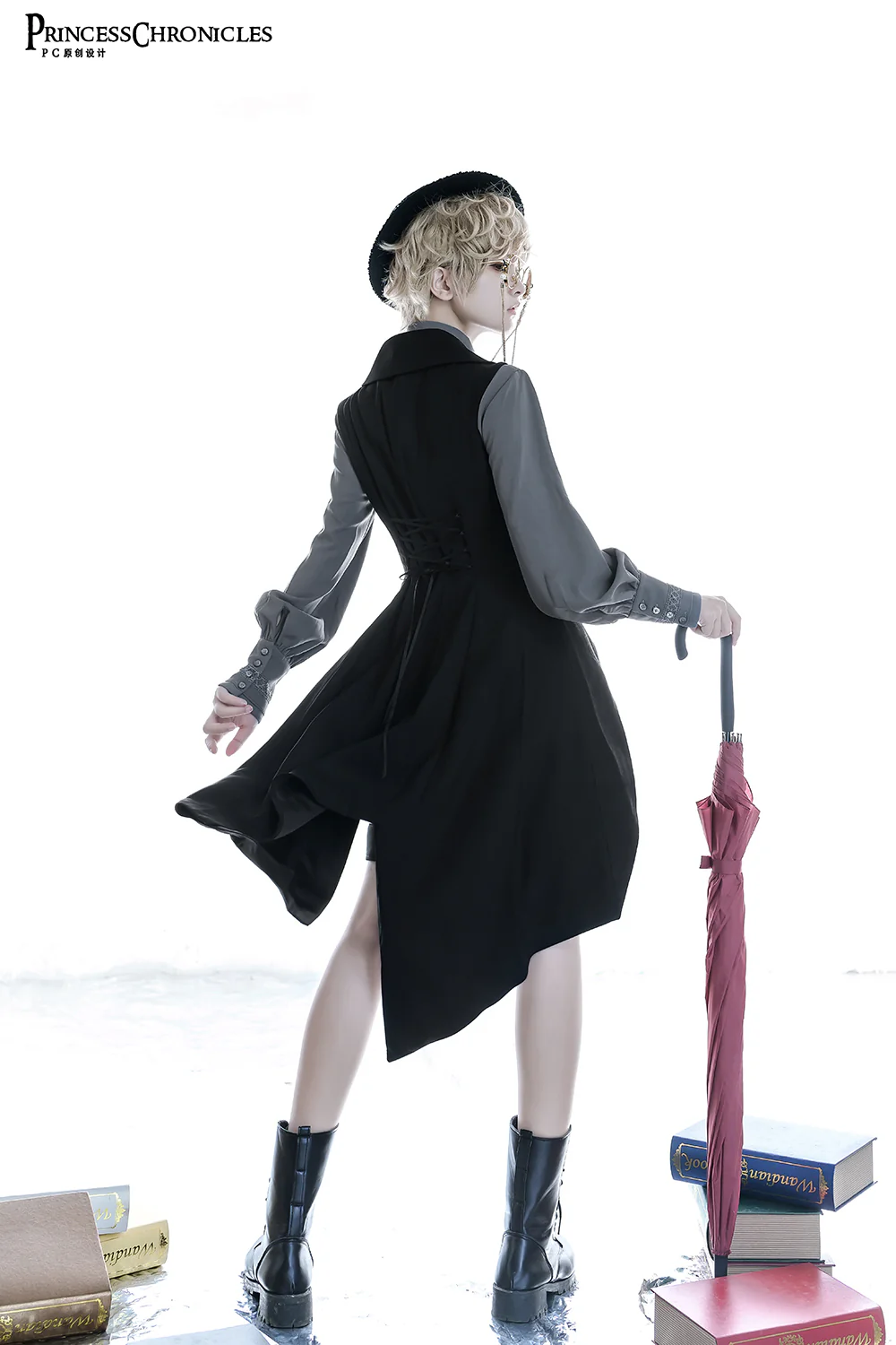 Red Shadow - Irregular Ouji Lolita Prince Vest - Image 7