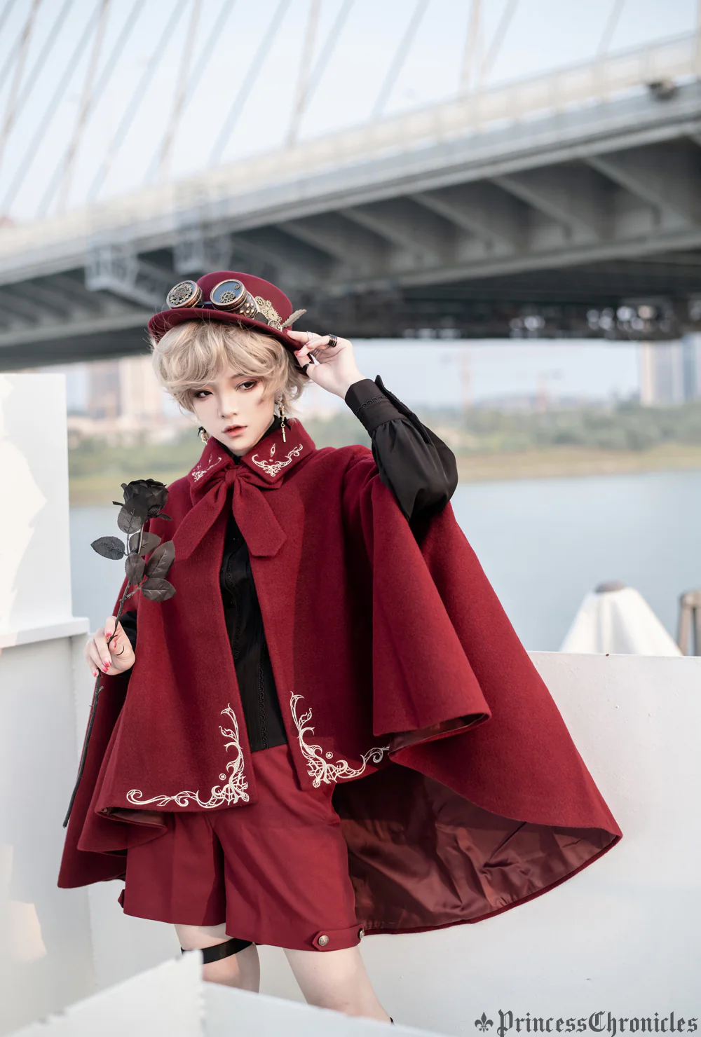 Medieval Ouji Lolita Embroidered Cape - Image 12