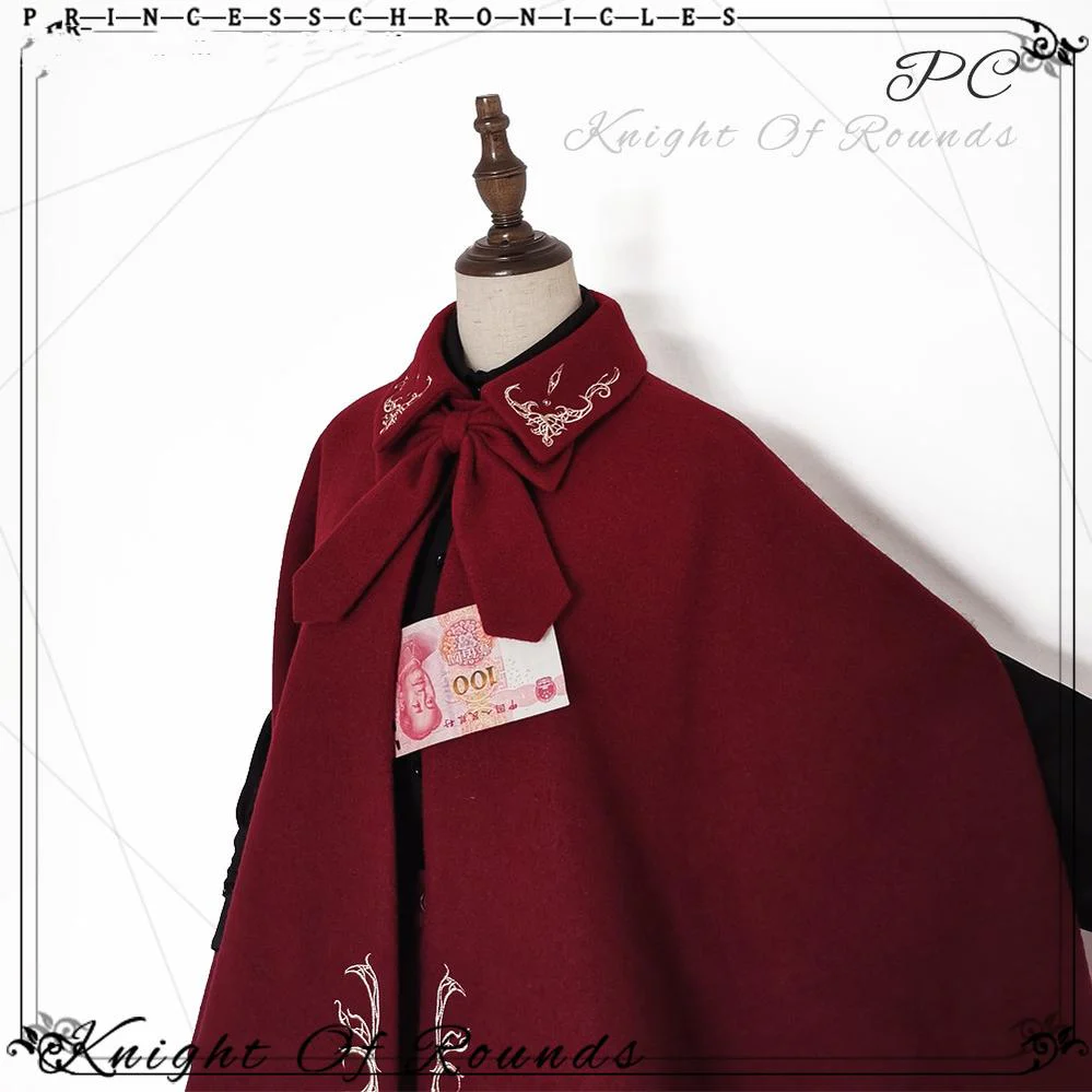 Medieval Ouji Lolita Embroidered Cape - Image 18