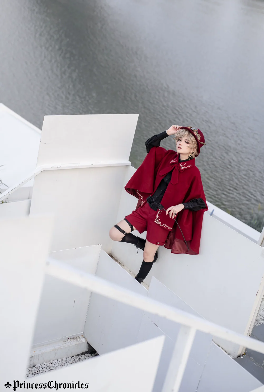 Medieval Ouji Lolita Embroidered Cape - Image 22