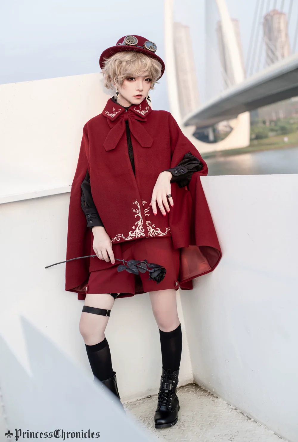 Medieval Ouji Lolita Embroidered Cape - Image 24
