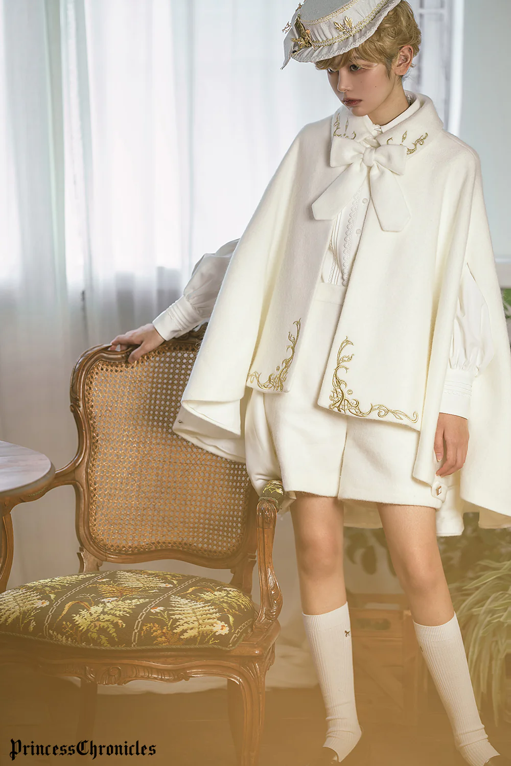 Medieval Ouji Lolita Embroidered Cape - Image 26