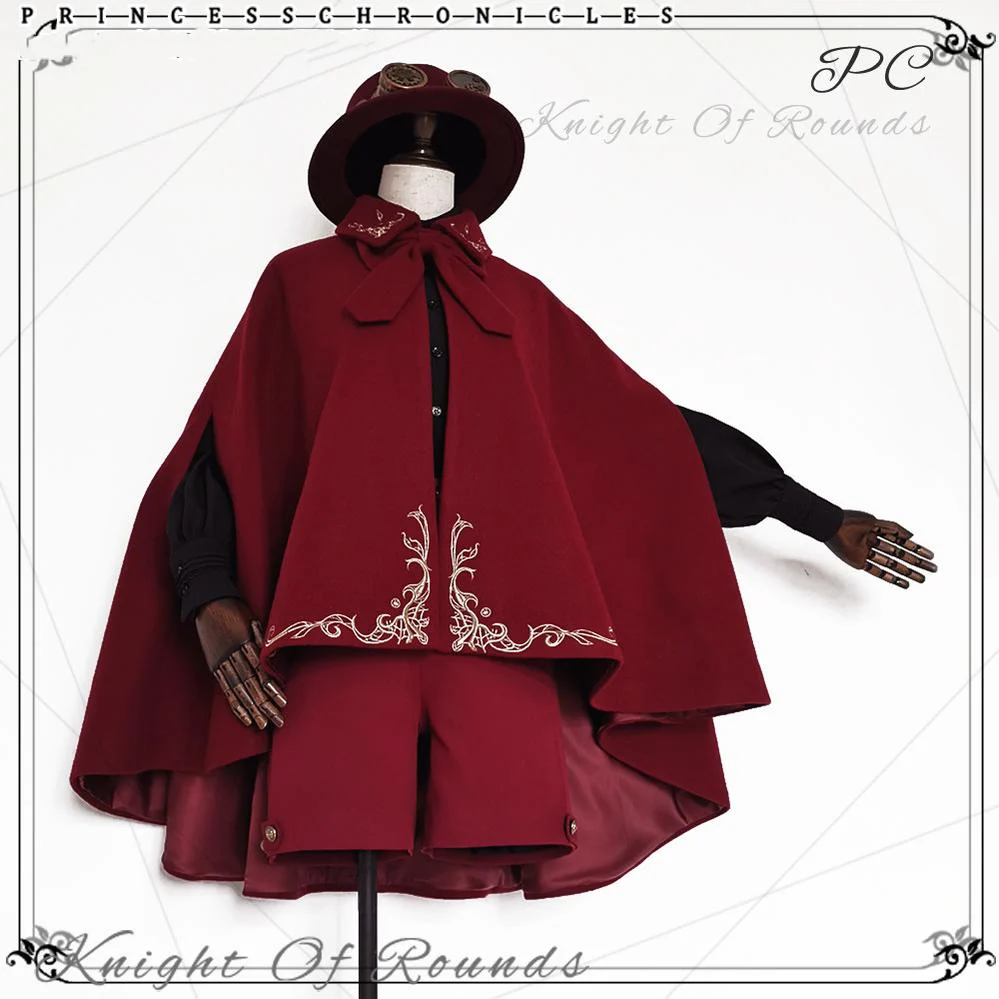 Medieval Ouji Lolita Embroidered Cape - Image 3