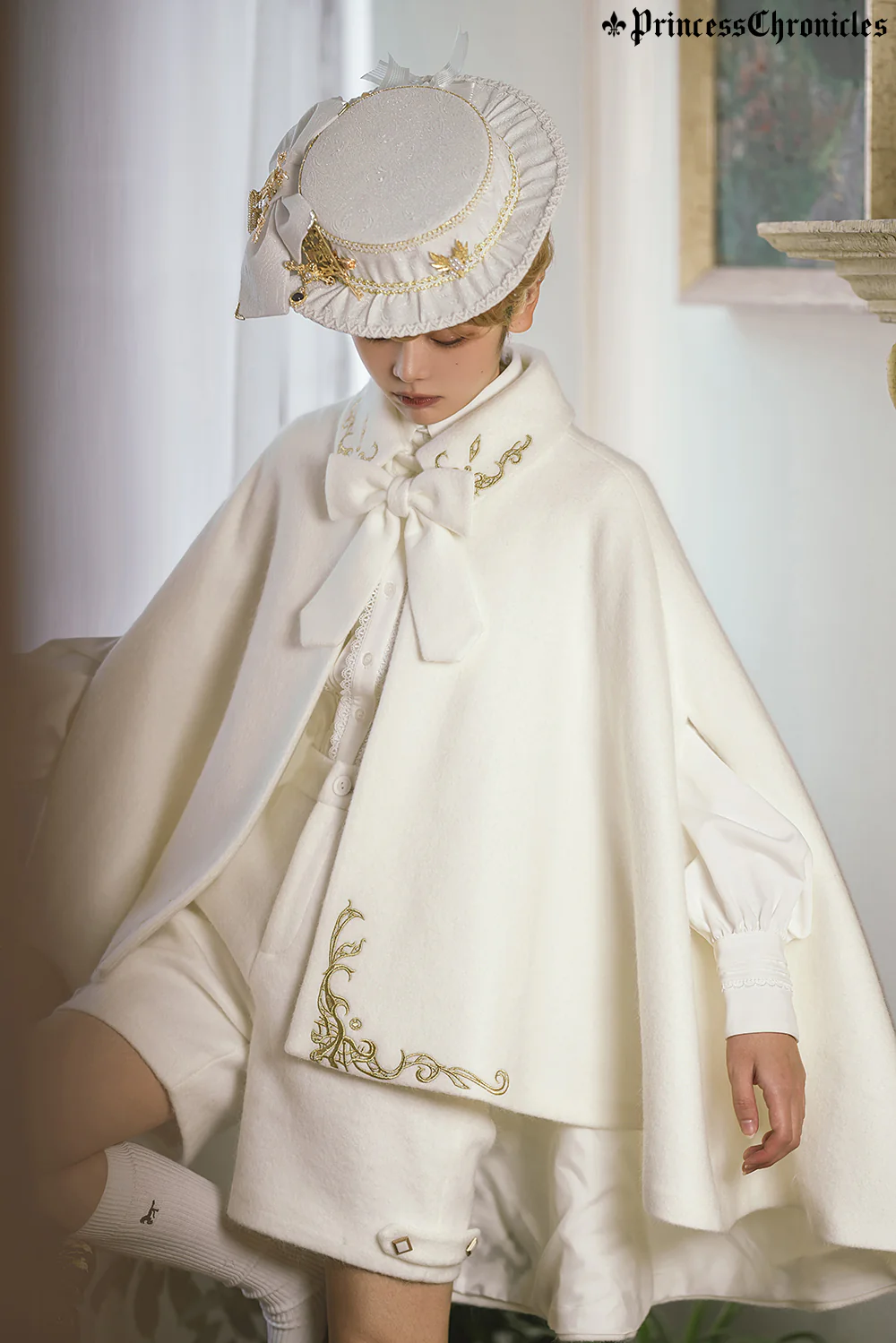 Medieval Ouji Lolita Embroidered Cape - Image 30