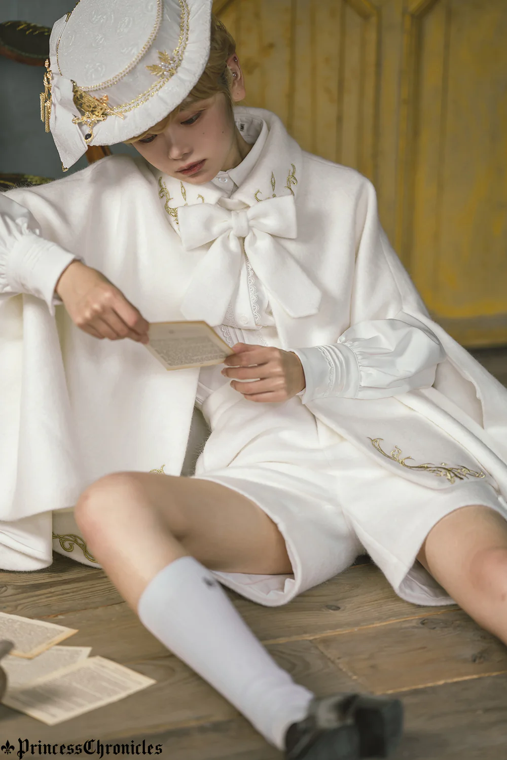 Medieval Ouji Lolita Embroidered Cape - Image 32