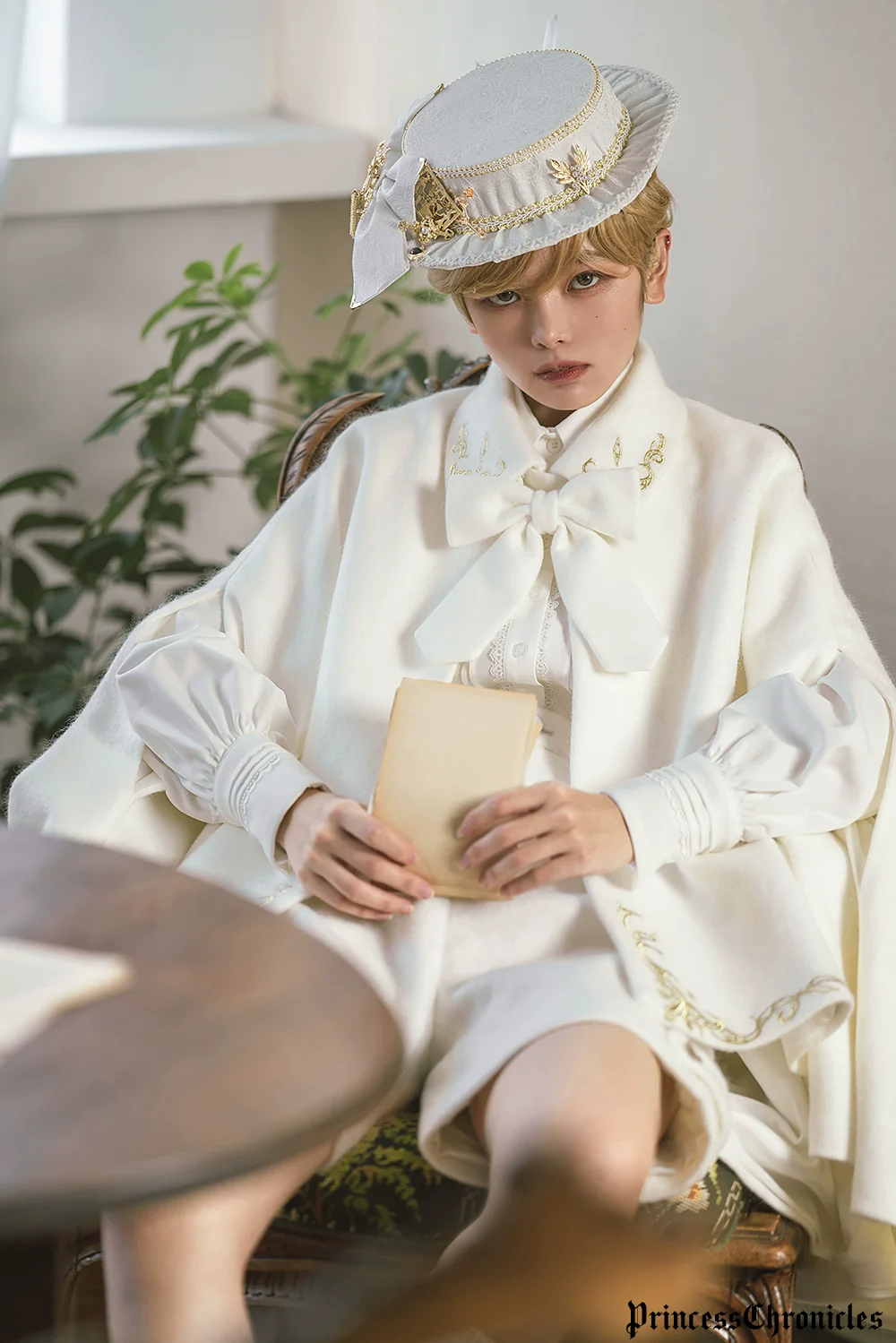 Medieval Ouji Lolita Embroidered Cape - Image 34