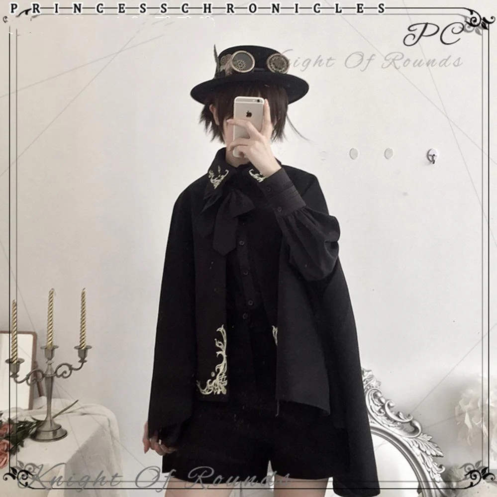 Medieval Ouji Lolita Embroidered Cape - Image 36