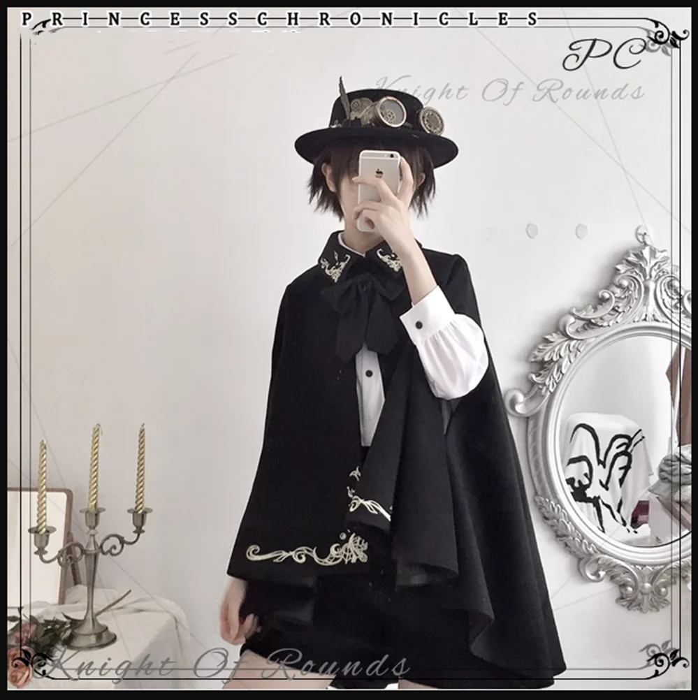 Medieval Ouji Lolita Embroidered Cape - Image 37