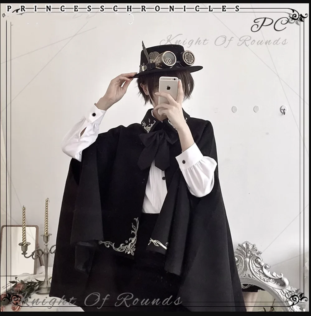 Medieval Ouji Lolita Embroidered Cape - Image 39