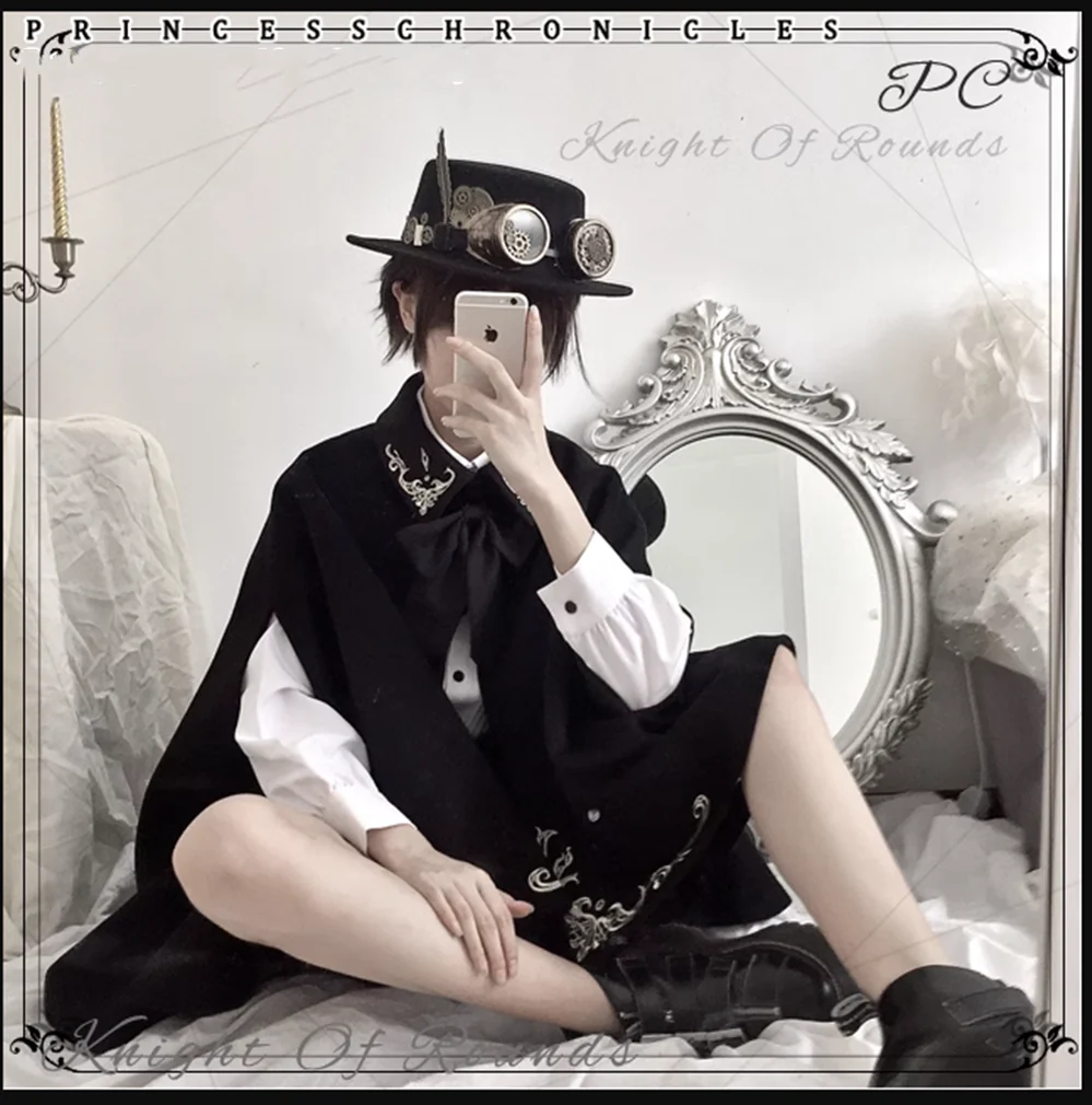 Medieval Ouji Lolita Embroidered Cape - Image 40