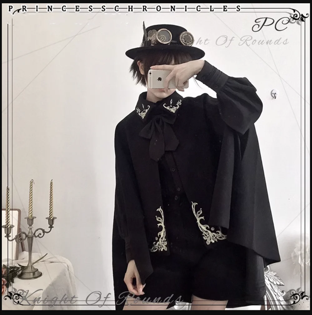Medieval Ouji Lolita Embroidered Cape - Image 41
