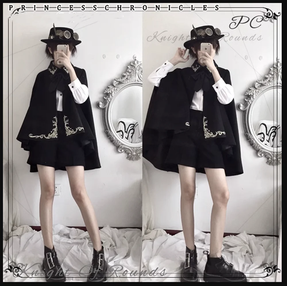 Medieval Ouji Lolita Embroidered Cape - Image 42