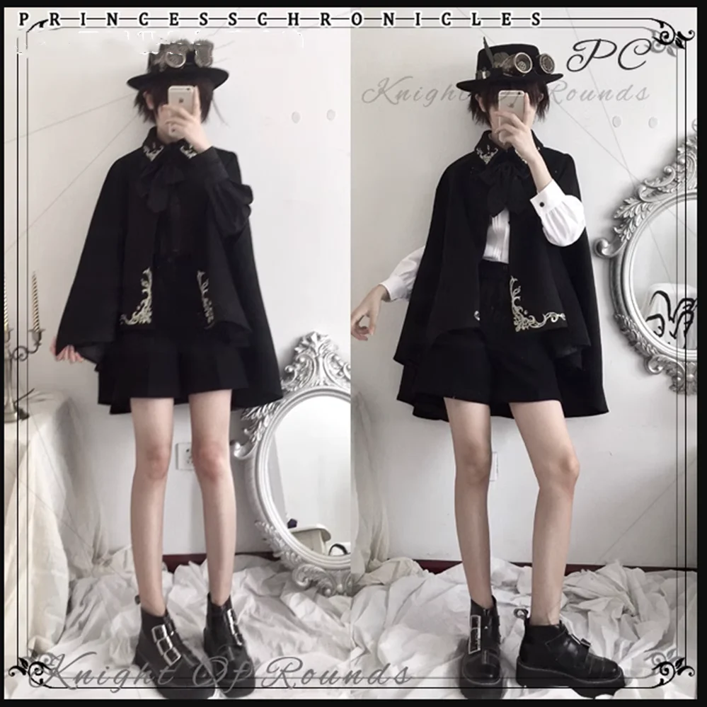 Medieval Ouji Lolita Embroidered Cape - Image 43