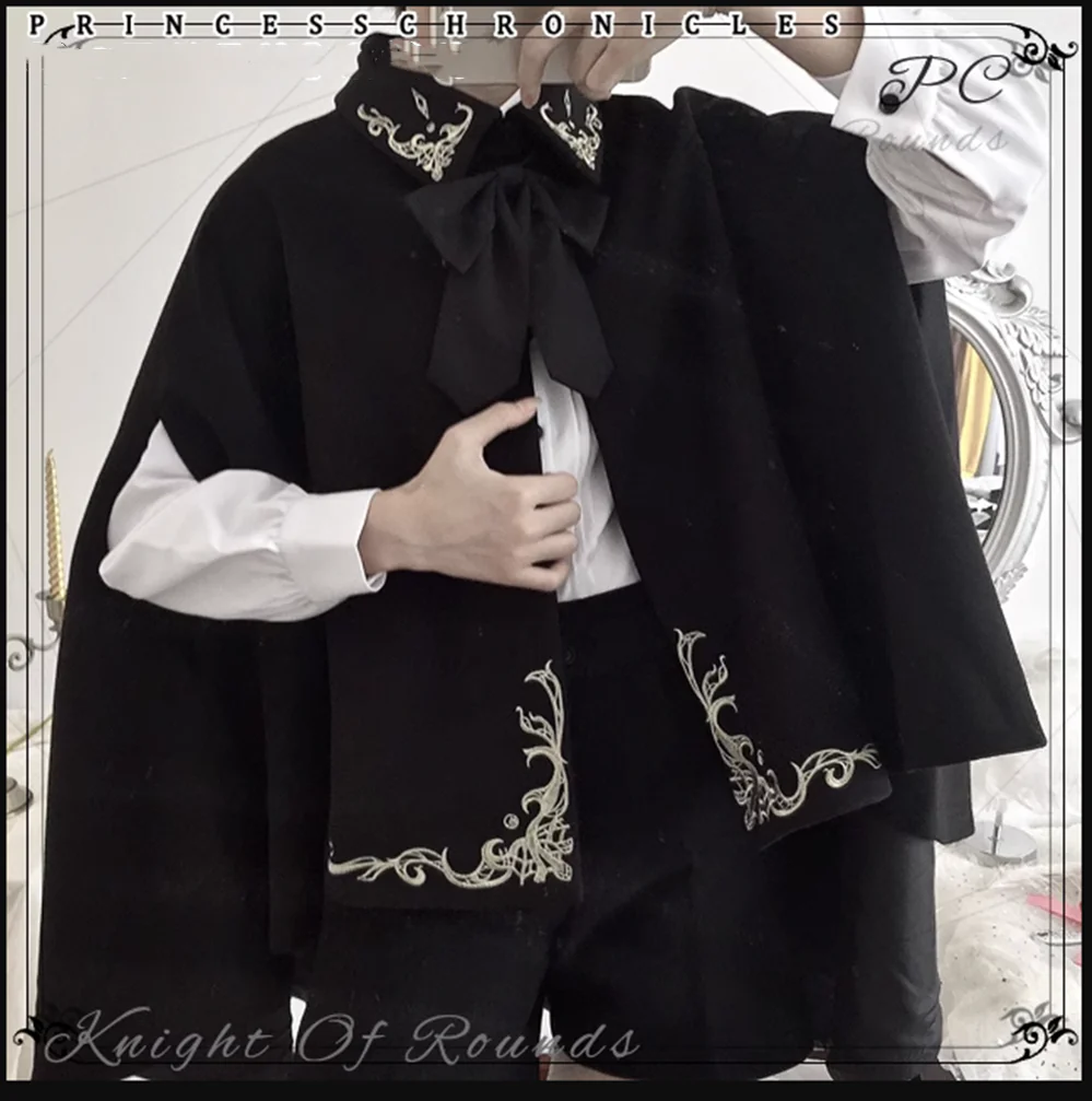 Medieval Ouji Lolita Embroidered Cape - Image 44
