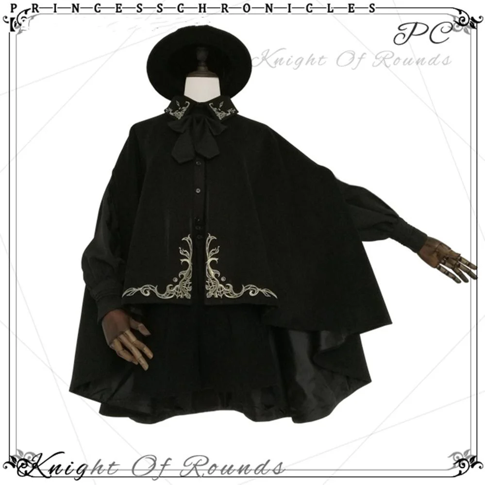 Medieval Ouji Lolita Embroidered Cape - Image 6