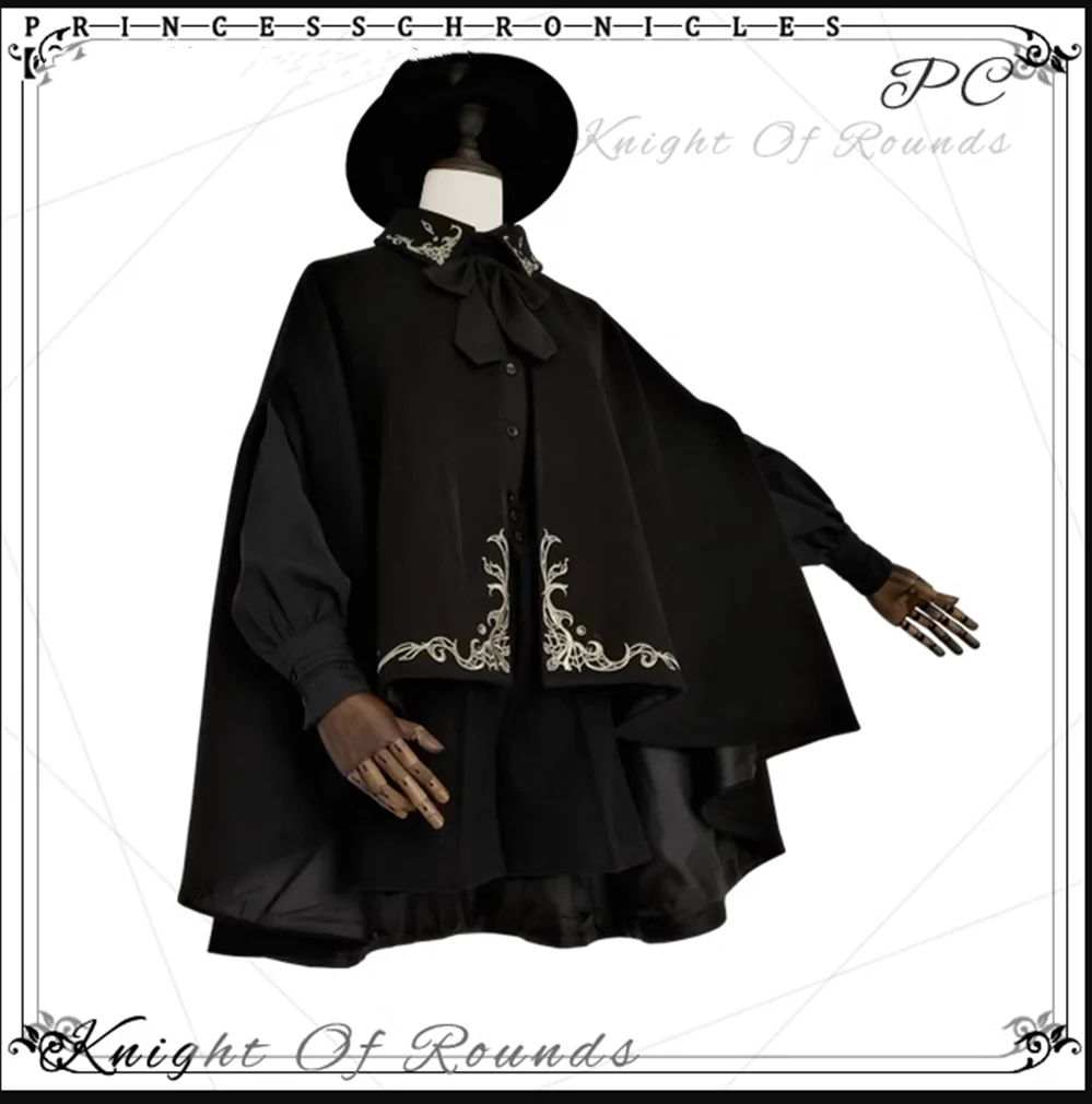 Medieval Ouji Lolita Embroidered Cape - Image 7