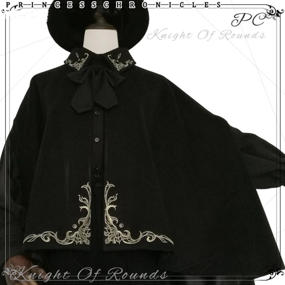 Medieval Ouji Lolita Embroidered Cape - Image 8