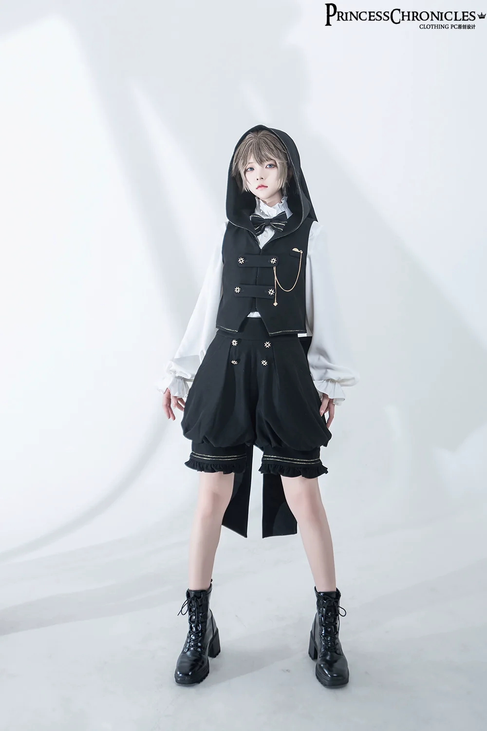 Desperate Bunny - Ouji Lolita Vest Shorts Set - Image 25