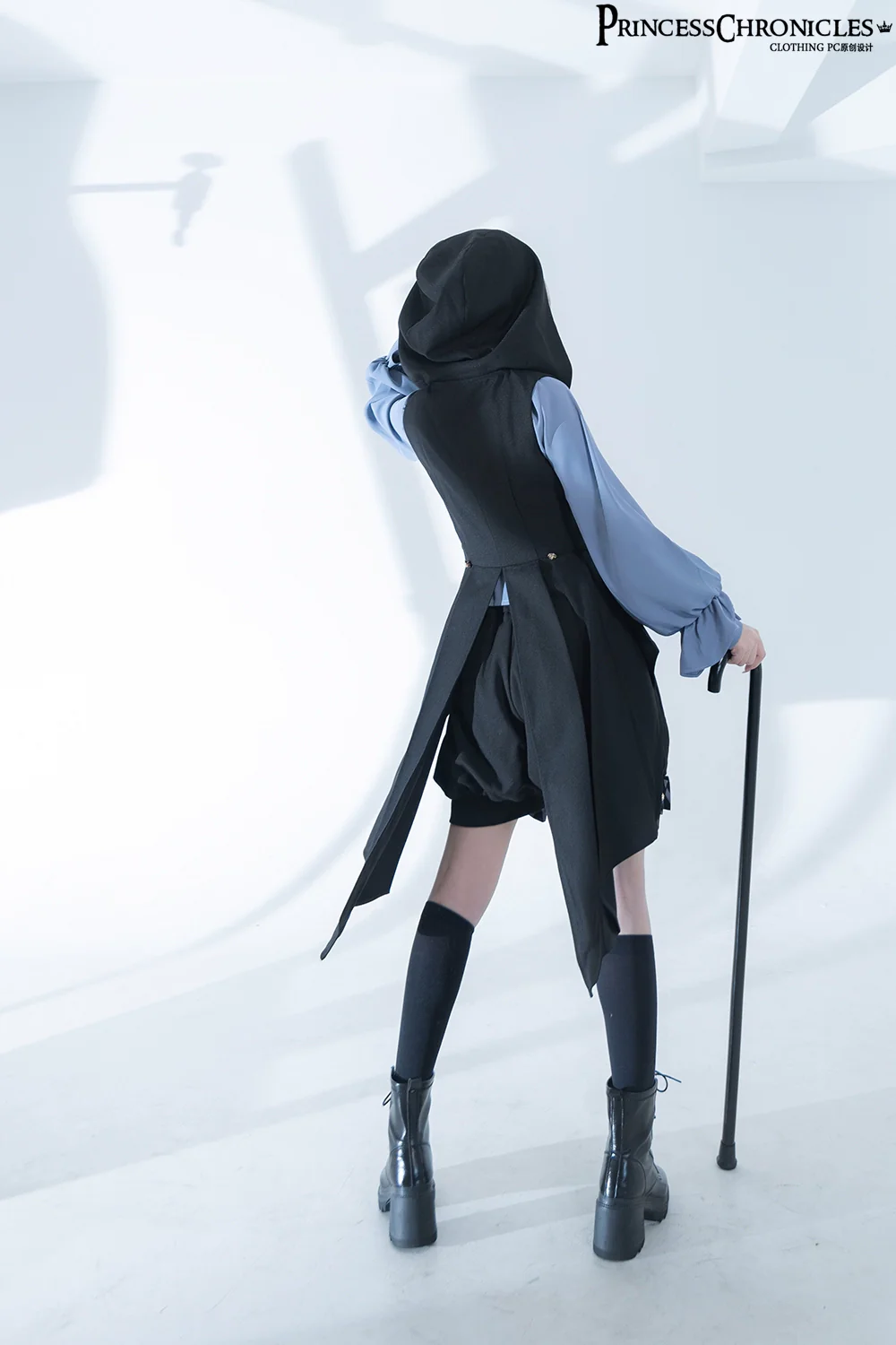 Narrative Rule - Ouji Lolita Shorts Set, Long Vest - Image 19