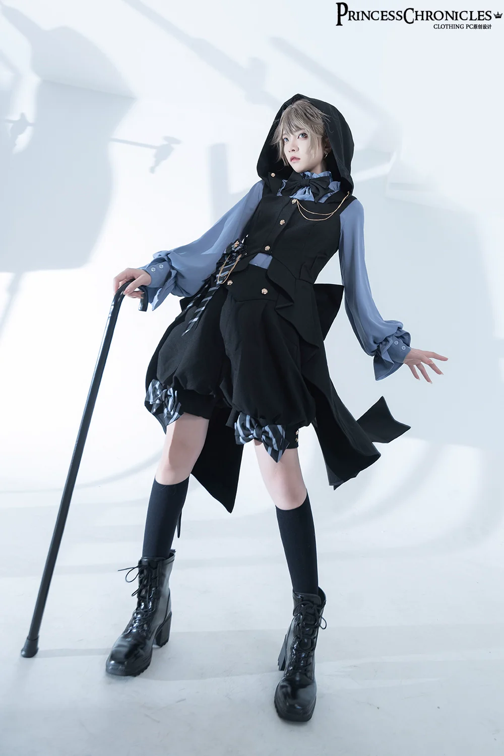 Narrative Rule - Ouji Lolita Shorts Set, Long Vest - Image 21