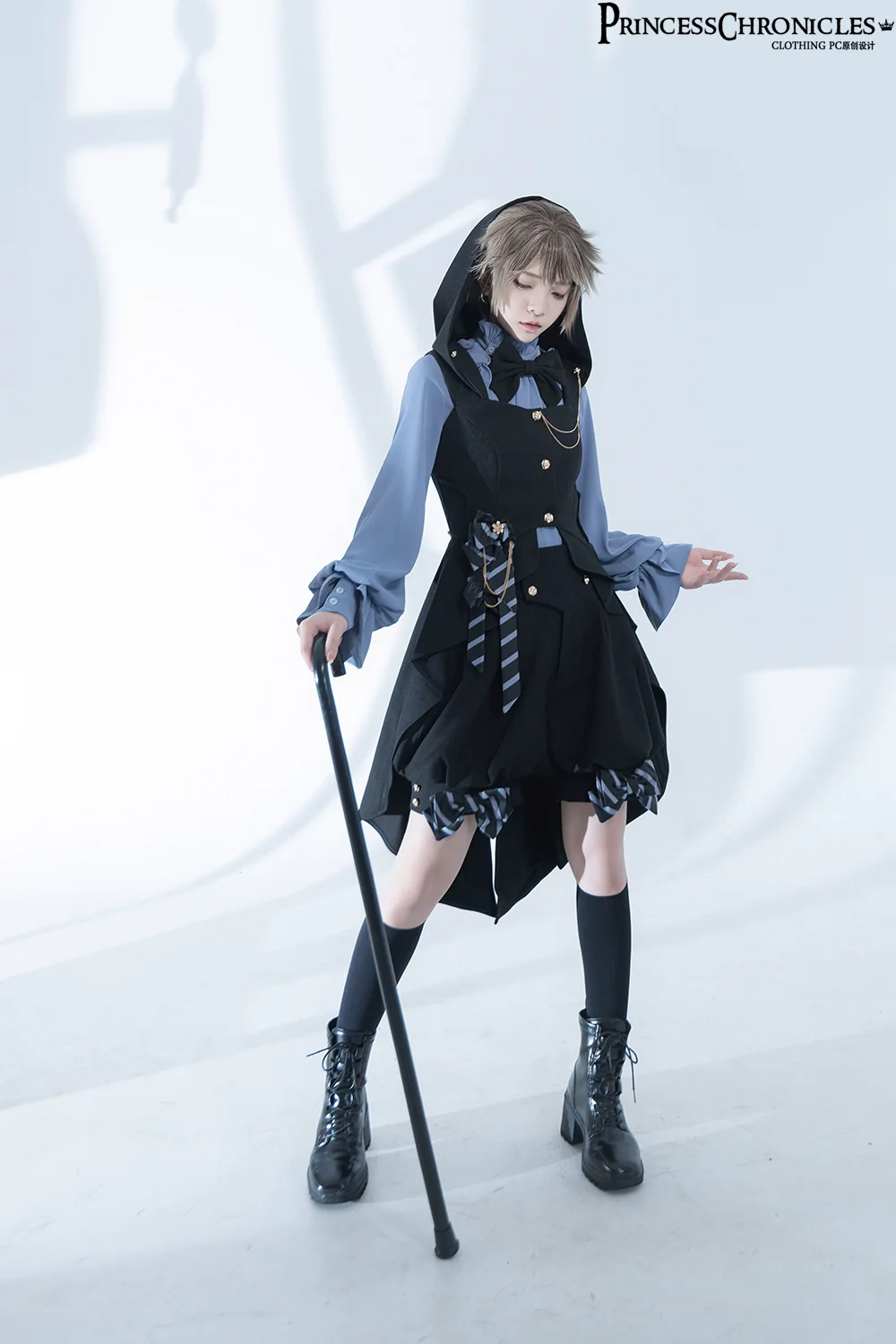 Narrative Rule - Ouji Lolita Shorts Set, Long Vest - Image 22