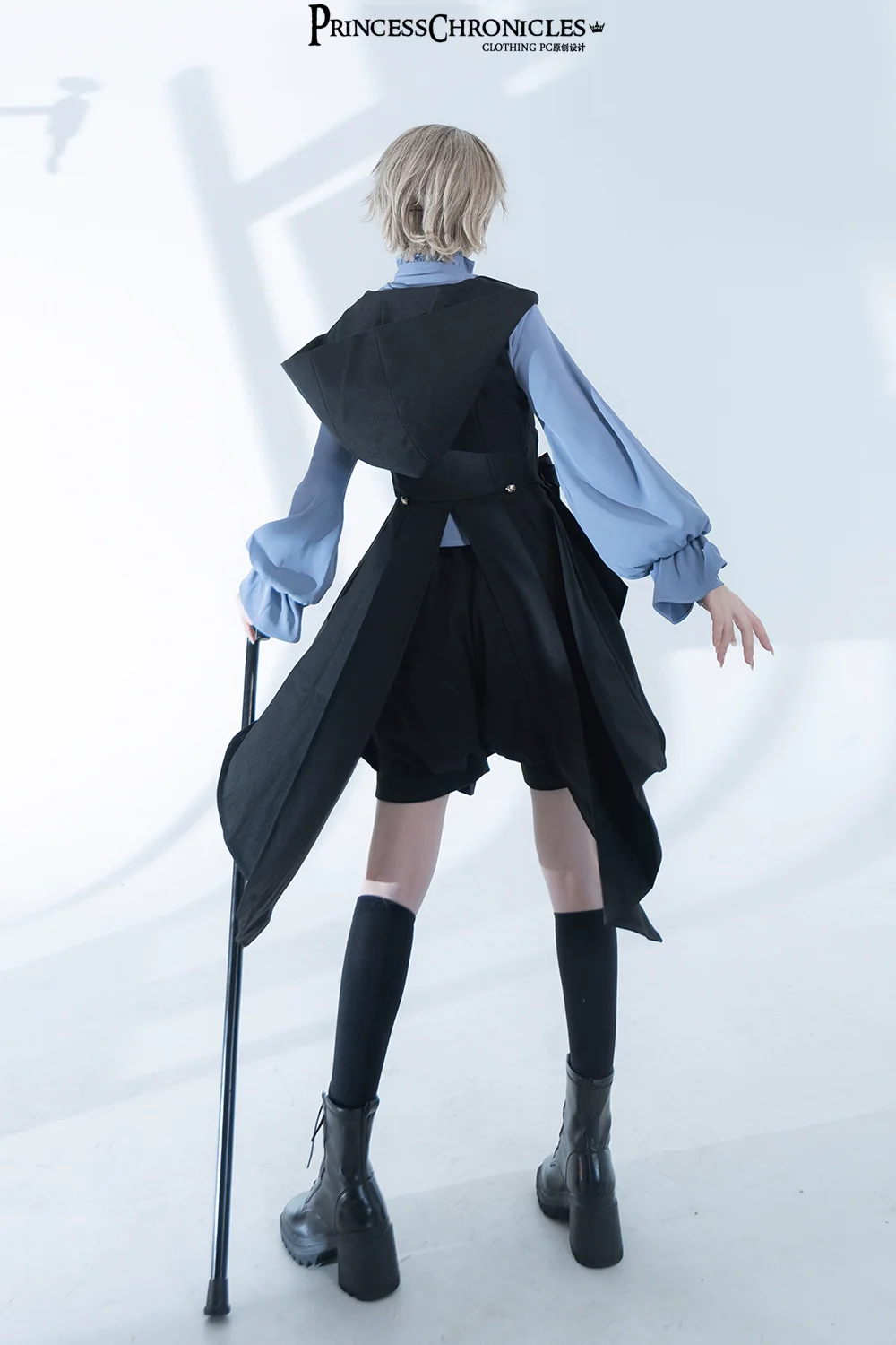 Narrative Rule - Ouji Lolita Shorts Set, Long Vest - Image 23